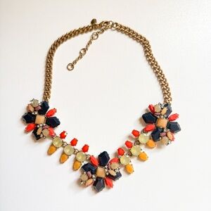 J.Crew Gold and Multicolor Statement Necklace